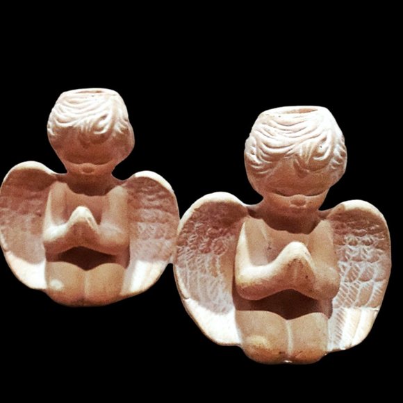 Candle Holder Set, Angel Home Decor, Set of 4 CandleHolders, Vintage Candle - Picture 13 of 14